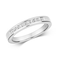 18ct White Gold Princess Cut Eternity Ring