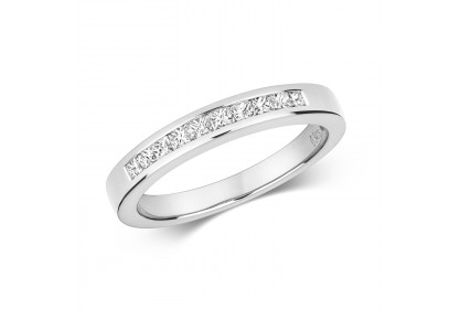 18ct White Gold Princess Cut Eternity Ring