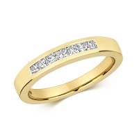 18ct Yellow Gold Princess Cut Eternity Ring