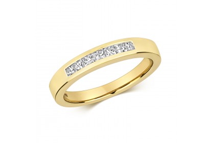 18ct Yellow Gold Princess Cut Eternity Ring