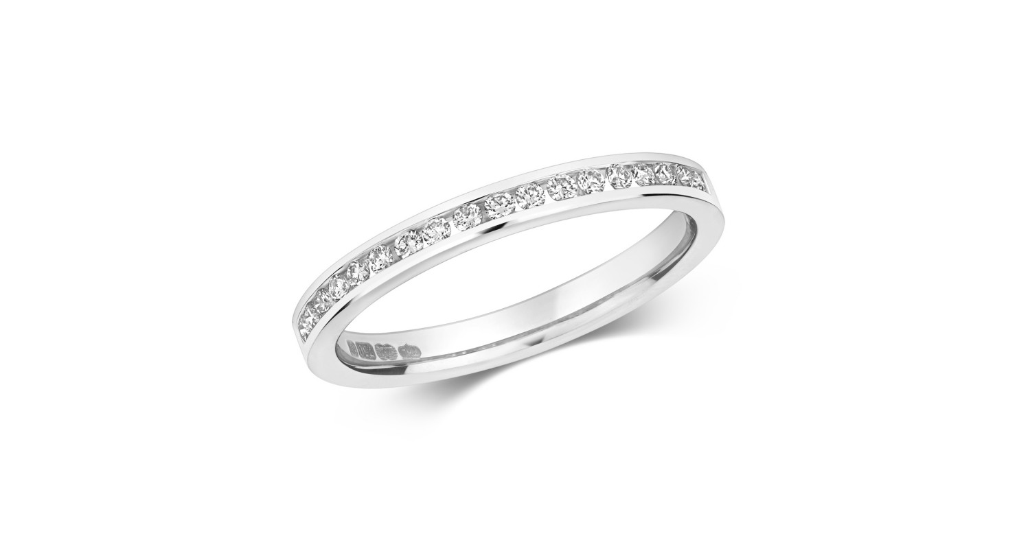 18ct White Gold Half-Eternity Ring