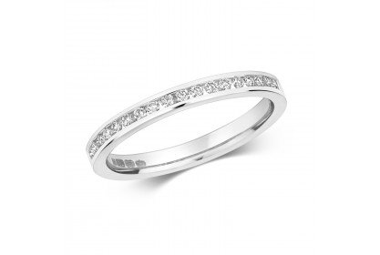 18ct White Gold Half-Eternity Ring