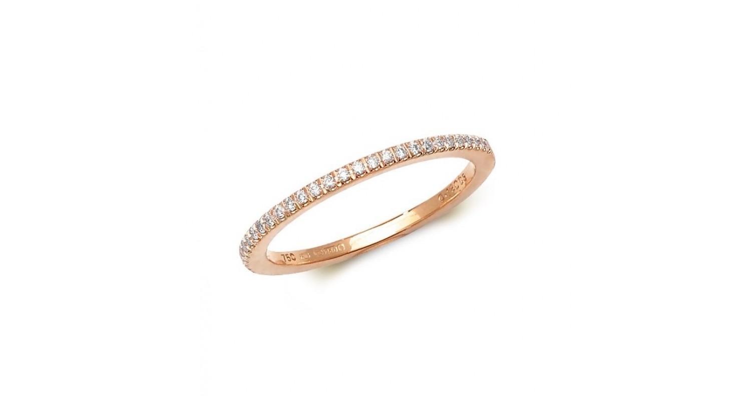 18ct Rose Gold Diamond Half-Eternity Ring