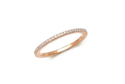 18ct Rose Gold Diamond Half-Eternity Ring