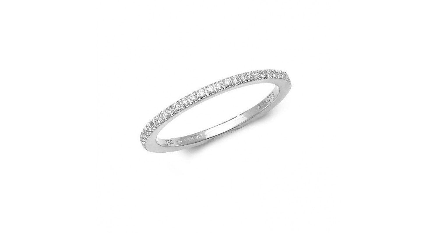 18ct White Gold Diamond Half-Eternity Ring