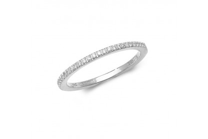 18ct White Gold Diamond Half-Eternity Ring