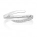 18ct White Gold Diamond Open Crossover Ring