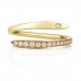 18ct Yellow Gold Crossover Diamond Ring