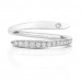 18ct White Gold Crossover Diamond Ring