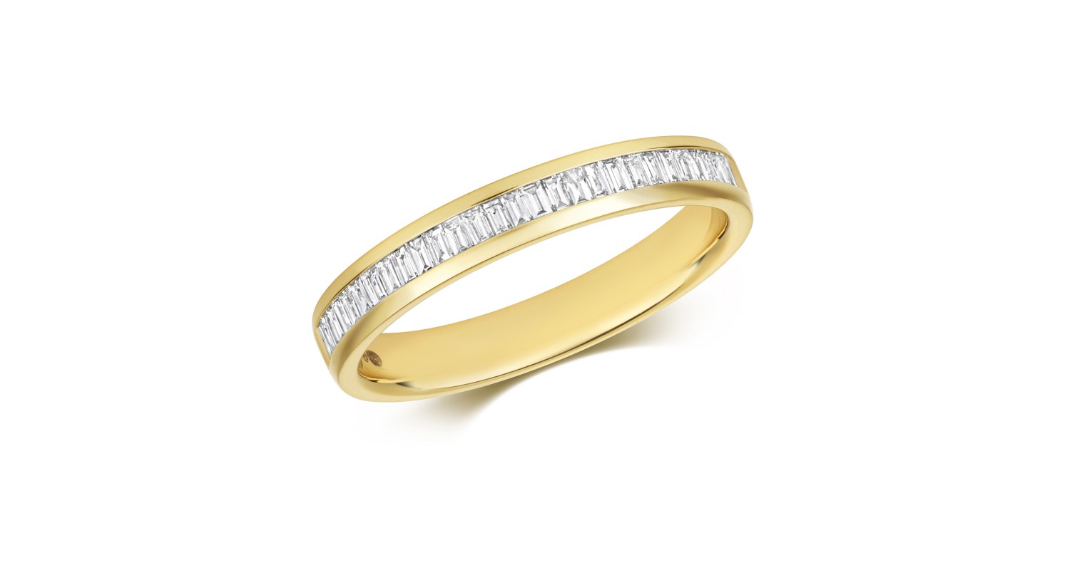 18ct Yellow Gold Diamond Baguette Eternity Ring