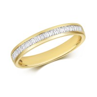 18ct Yellow Gold Diamond Baguette Eternity Ring