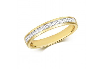 18ct Yellow Gold Diamond Baguette Eternity Ring