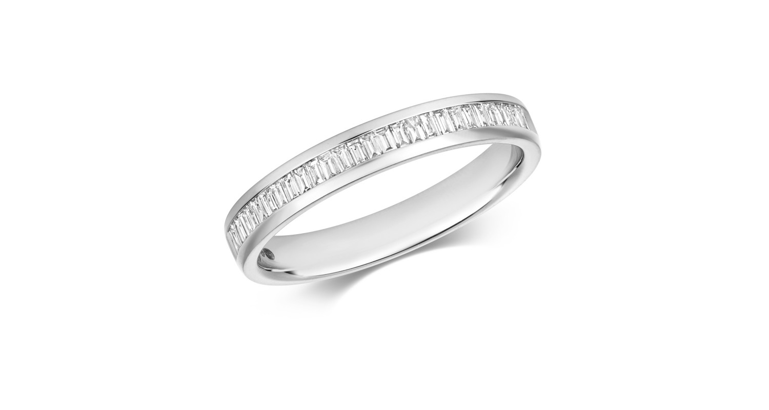 18ct White Gold Diamond Baguette Eternity Ring