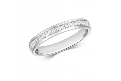 18ct White Gold Diamond Baguette Eternity Ring