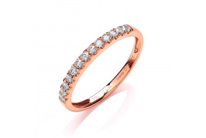 18ct Rose Gold Half Eternity Diamond Ring