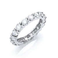 18ct White Gold 3.00ct Full Diamond Eternity Ring