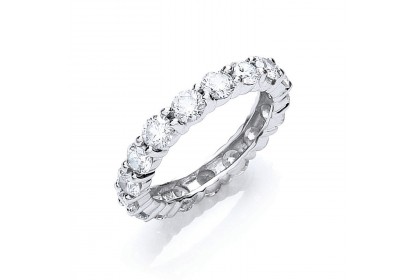 18ct White Gold 3.00ct Full Diamond Eternity Ring