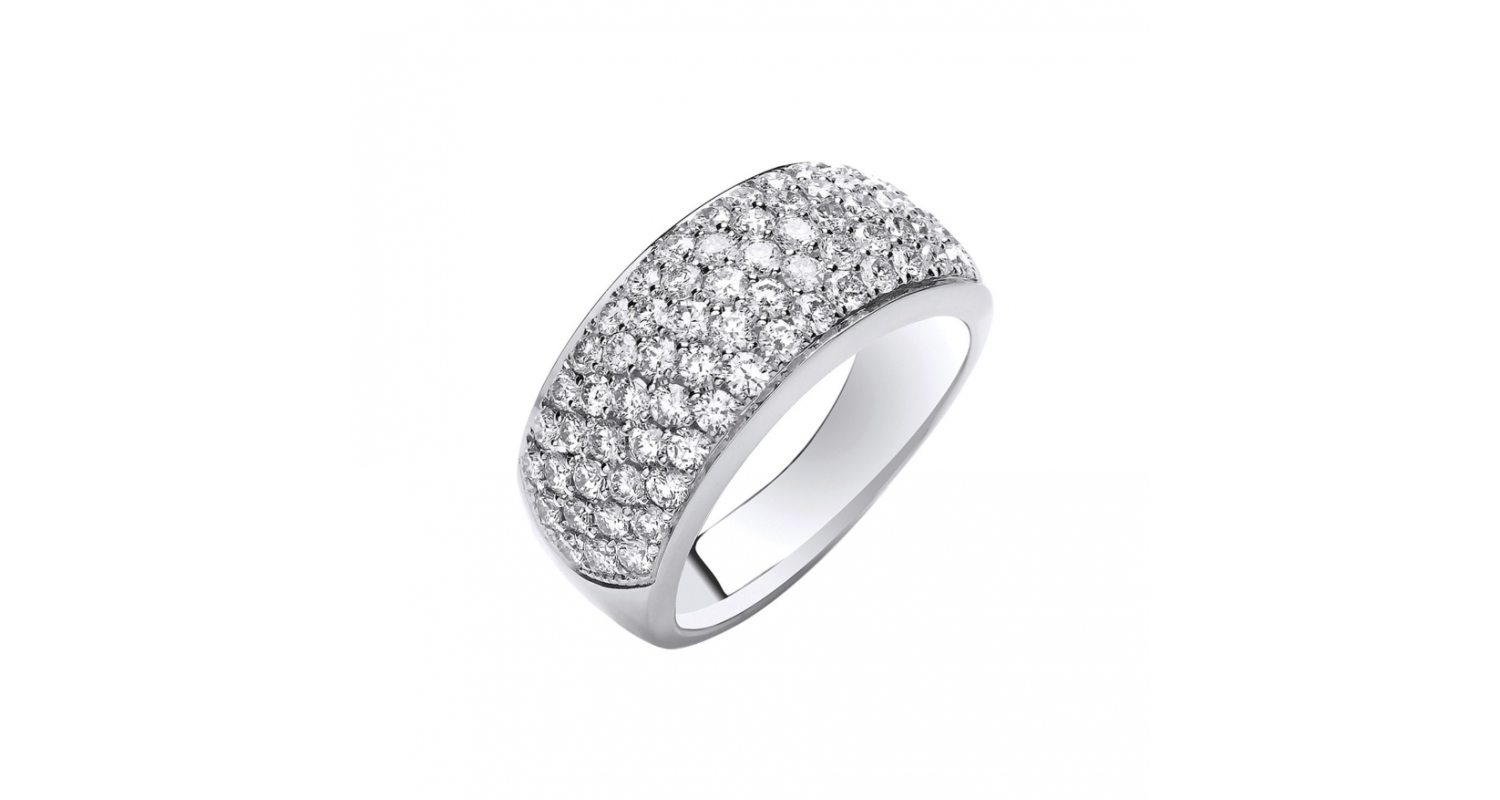 18ct White Gold 1.60ct Diamond Bombay Ring