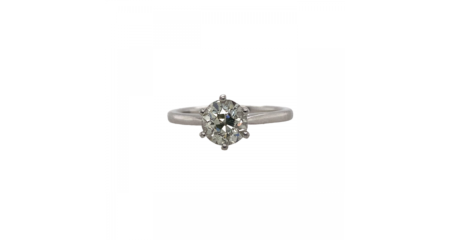 18ct White Gold 1.20ct Old Cut Diamond Ring