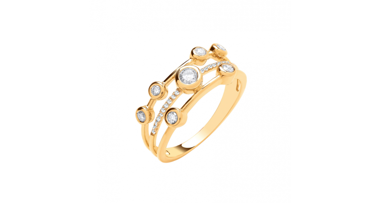 9ct Yellow Gold 0.33ct Diamond Dress Ring