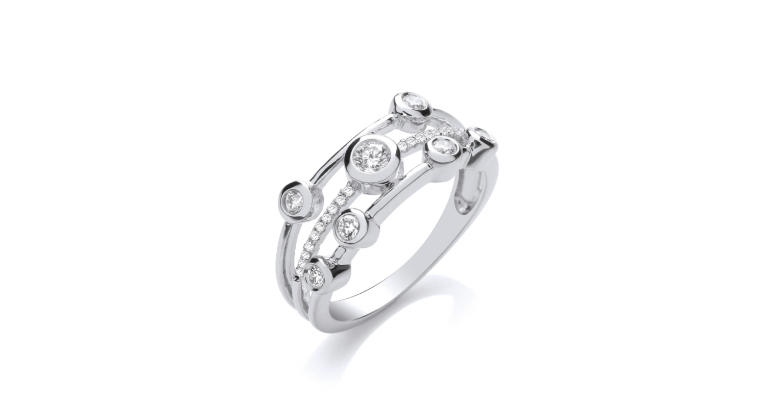 9ct White Gold 0.33ct Diamond Dress Ring