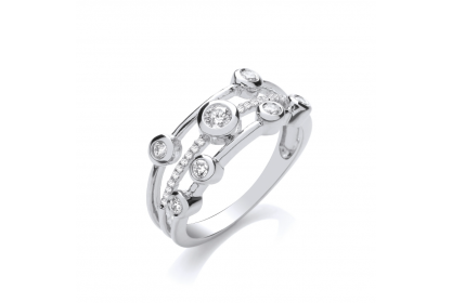 9ct White Gold 0.33ct Diamond Dress Ring