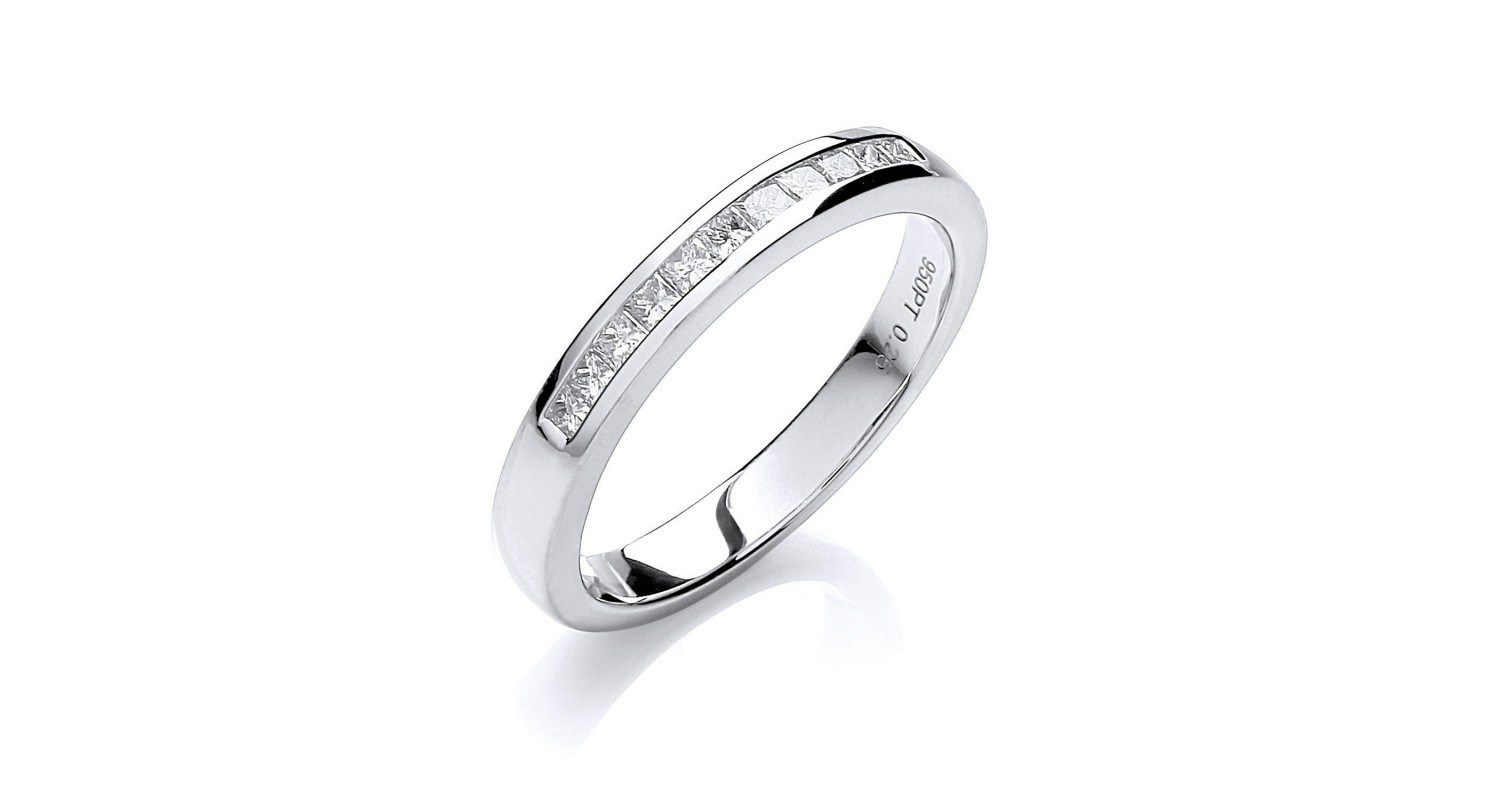 18ct White Gold Diamond Half Eternity Ring