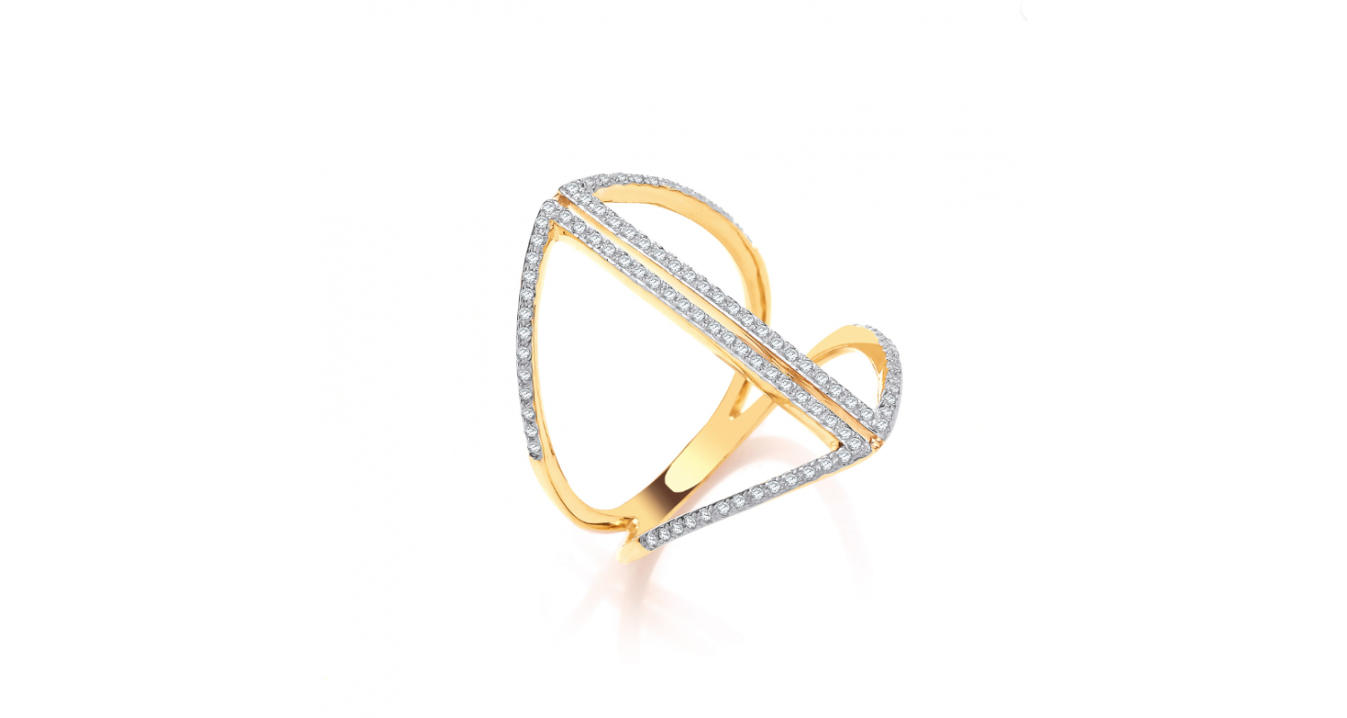 9ct Yellow Gold 0.20ct Diamond Dress Ring