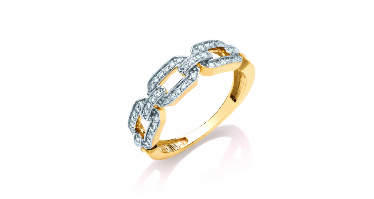 9ct Yellow Gold 0.25ct Diamond Ring