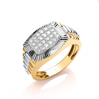 9ct Yellow & White Gold 0.50ct Diamond Ring