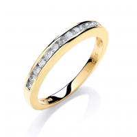 18ct Yellow Gold Diamond Half Eternity Ring