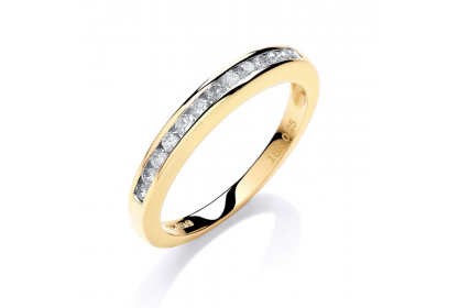 18ct Yellow Gold Diamond Half Eternity Ring