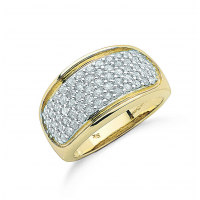 9ct Yellow Gold 1.00ct Diamond Bombay Ring