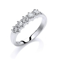 18ct White Gold 5 Stone Diamond Ring