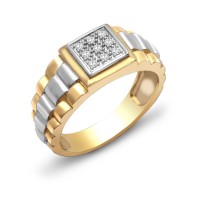 9ct Yellow Gold Diamond Ring