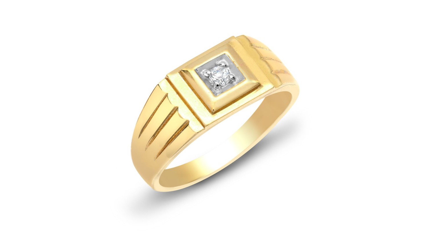 9ct Yellow Gold 0.11ct Diamond Ring