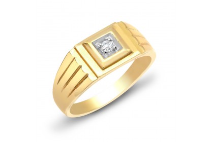 9ct Yellow Gold 0.11ct Diamond Ring