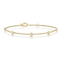 18ct Yellow Gold Diamond Set Bracelet