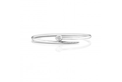 18ct White Gold Diamond Bangle