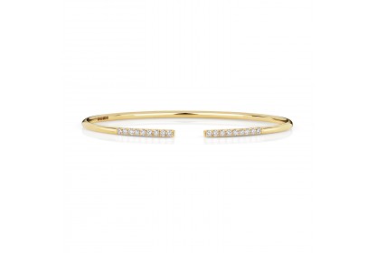 18ct Yellow Gold Diamond Bangle