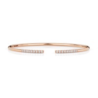 18ct Rose Gold Diamond Bangle