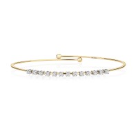 18ct Yellow Gold Diamond Bangle