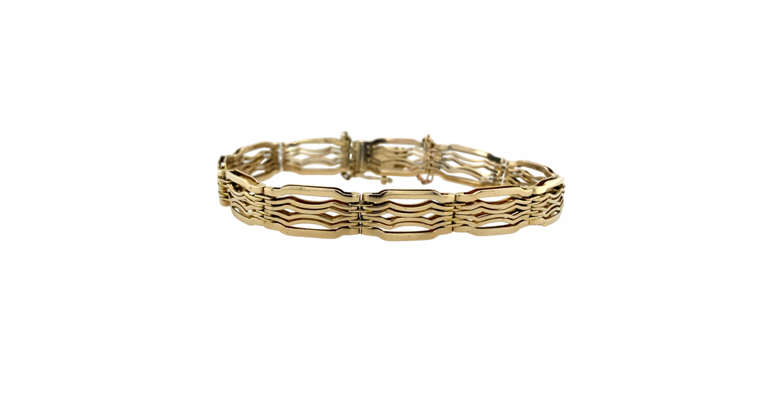 9ct Yellow Gold Gate Bracelet