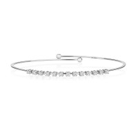 18ct White Gold Diamond Bangle