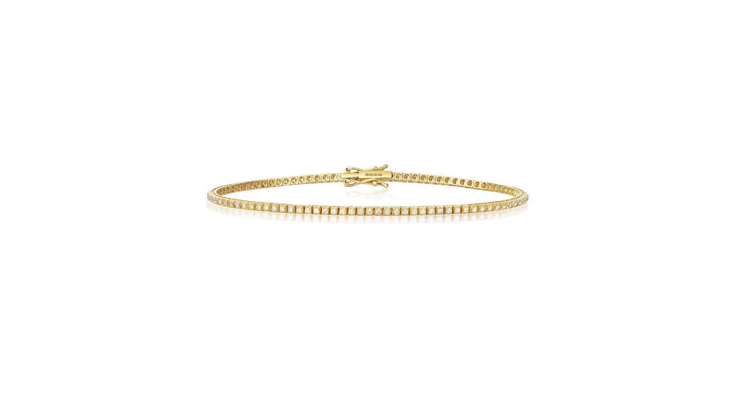 18ct Yellow Gold 0.50ct Diamond Tennis Bracelet