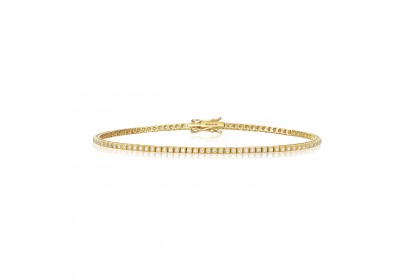 18ct Yellow Gold 0.50ct Diamond Tennis Bracelet