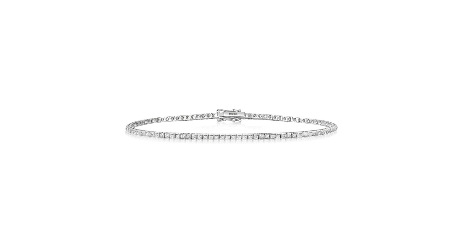 18ct White Gold 0.50ct Diamond Tennis Bracelet