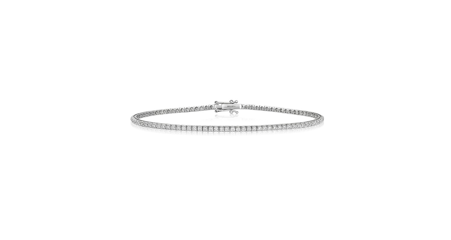 18ct White Gold 0.75ct Diamond Tennis Bracelet