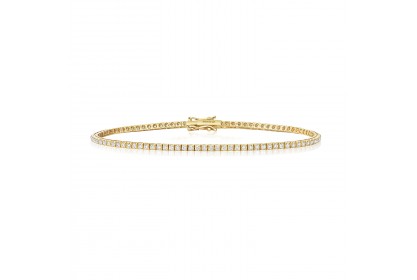 18ct Yellow Gold 1.00ct Diamond Tennis Bracelet