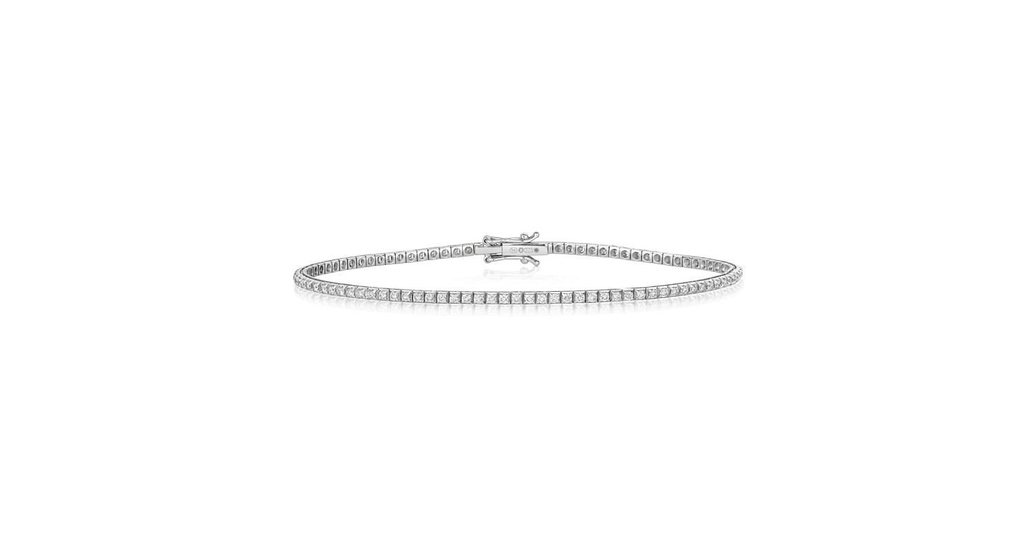 18ct White Gold 1.00ct Diamond Tennis Bracelet